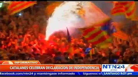 Ciudadanos Celebraron En Las Calles De Barcelona Decisión Del Parlamento Catalán De Aprobar