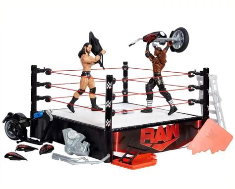 Wwe Wrestling Wrekkin Raw Ring Slamcycle With Drew Mcintyre Bobby