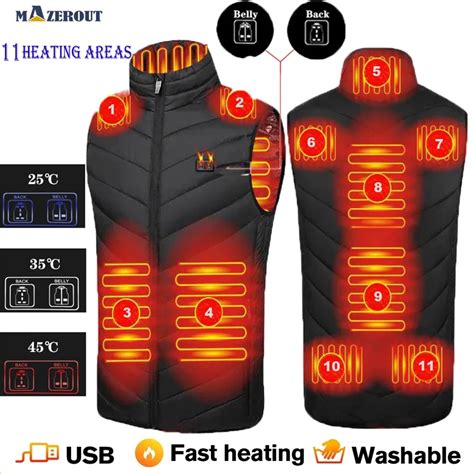 Gebieden Mannen Vrouwen Winter Usb Verwarming Vest Flexibele