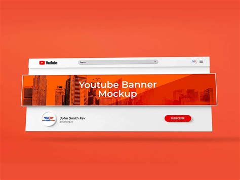 Youtube Banner Mockup Free Download Psd File Youtube Banners Youtube