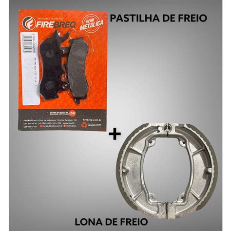 Kit Freio Honda Cg 160 Fan Titan Cargo Cbs Patins Lona Fbq 00100 Std