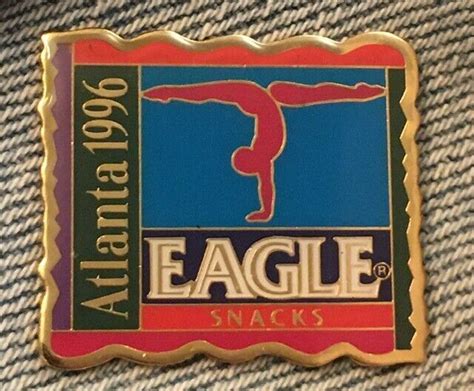 Gymnastics Olympic Pin~Pictogram~Sponsor~Eagle Snacks~1996 Atlanta ...