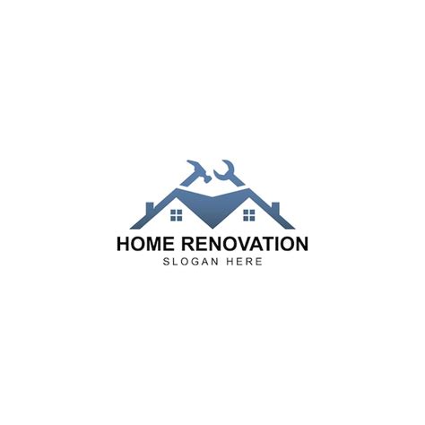 Premium Vector | Home renovation logo vector