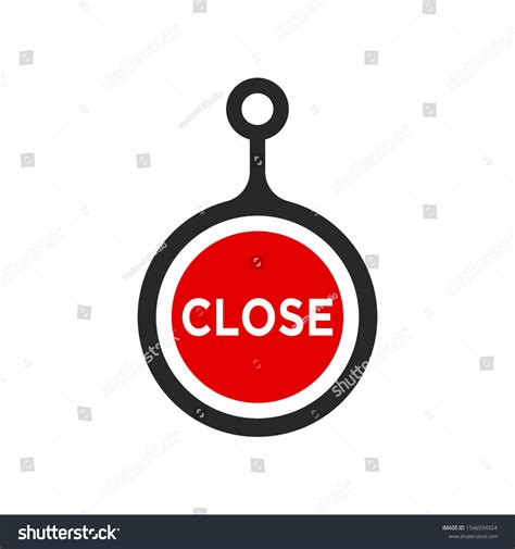 close open icon vector isolated symbol stock vector royalty