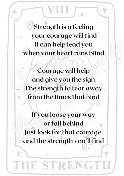 Motivation Strength Courage Self Help Printable Poem Poster Art Digital