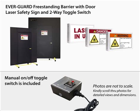 Freestanding Laser Barrier With Door Laser Safety Sign And 2 Way