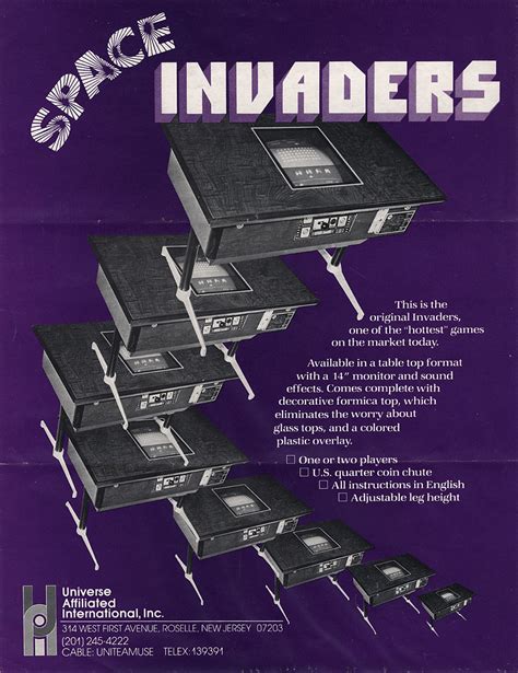 Flyers And Marketing Material For Space Invaders The Arcade Game