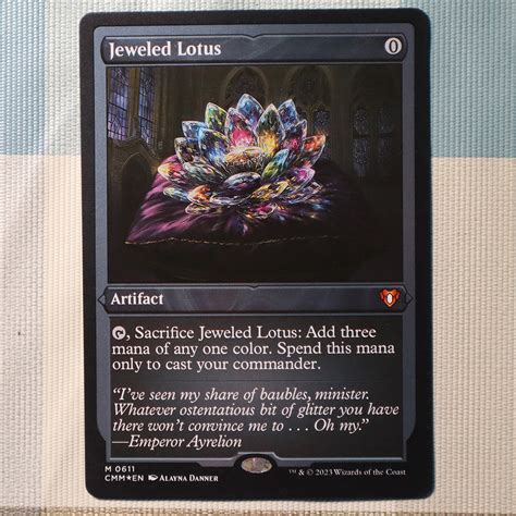 Jeweled Lotus 611 Cmm Etched Foil Mtg Proxy Cards