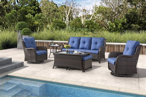 PARKWELL 7Pcs Outdoor Wicker Rattan Conversation Patio Furniture Set