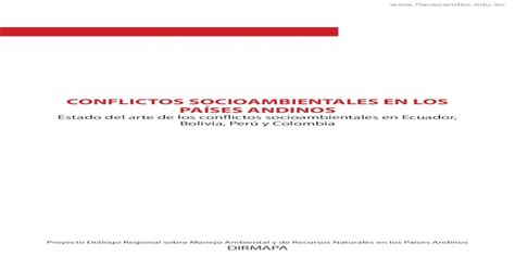 CONFLICTOS SOCIOAMBIENTALES EN LOS PAÍSES ANDINOS CONFLICTOS