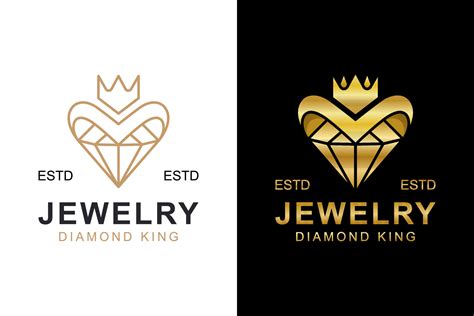 luxury gold diamond logo. creative diamond with crown logo can be used ...