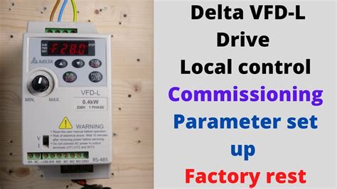 Delta VFD L Parameter Settings Control Terminals Wiring YouTube