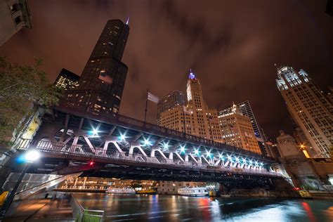 Dusable Bridge Illinois Chicago Isen Majennt Flickr