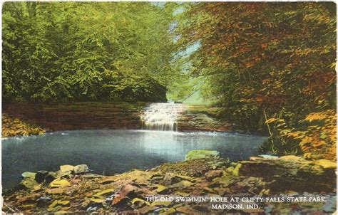 Amazon S Vintage Postcard The Old Swimming Hole At Clifty