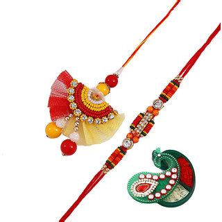 Buy Creativity Centre Rakshabandhan Beautiful Lumba Rakhi Set With