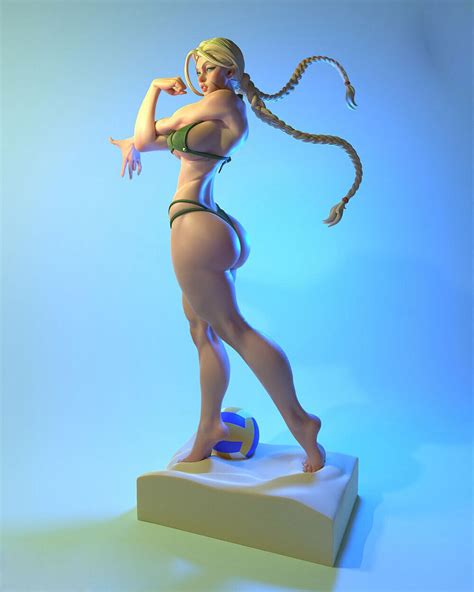 Chun Li Cammy Beach 1 24 1 18 Figure 3D Print Model Kit Unpainted