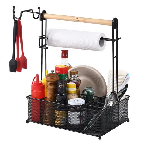 Uptrust Grill Caddy Bbq Caddy With Paper Towel Holder Picnic