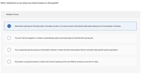 Solved Which Statement Is True About Sex Determination In Chegg