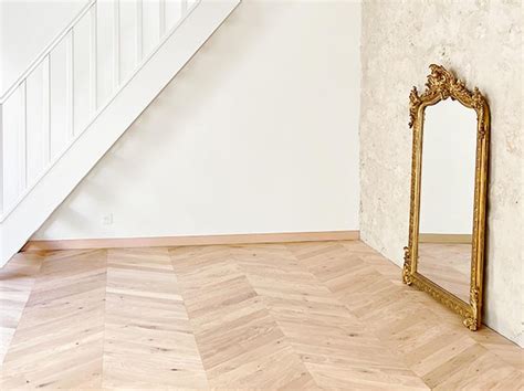 Point De Hongrie Rustique Invisible Parquet In Legno Massello By