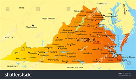 Map Of Us Virginia - Corny Tiphanie