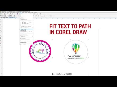 Fit Text To Path In Coreldraw Corel Draw Text Tips Youtube