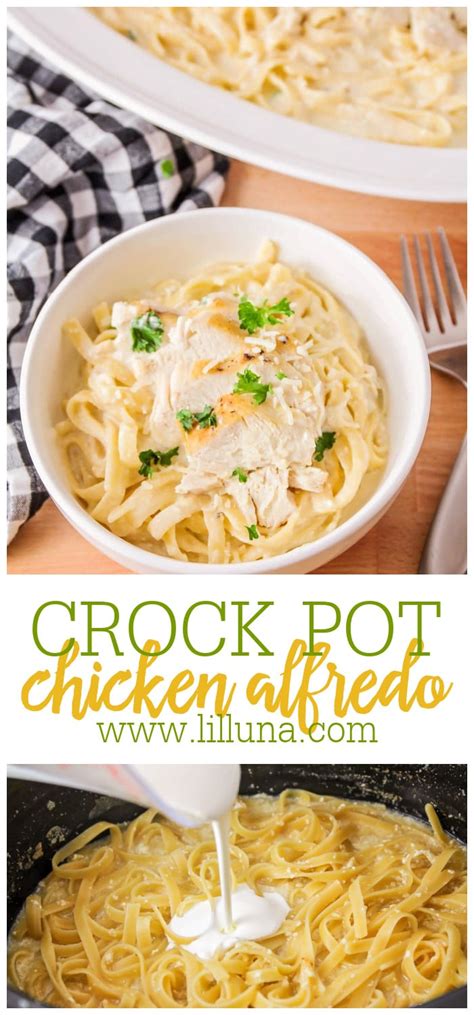 Crock Pot Chicken Alfredo Easy Make Ahead Meal Lil Luna