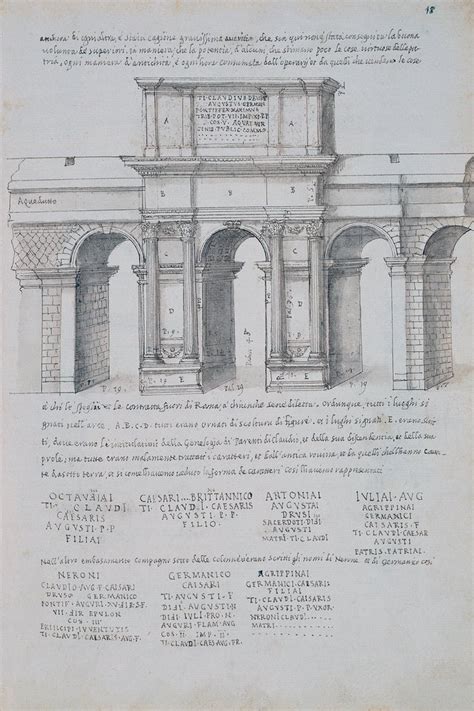 Arc de Claude à Rome dessin tiré des Antiquités romaines par Pirro