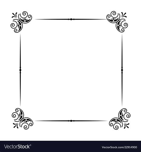 classic frame scroll  white background vector image