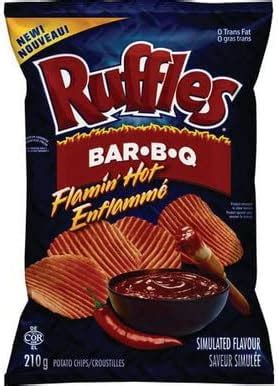 Amazon Ruffles Flamin Hot Bar B Q Potato Chips G Oz Bag