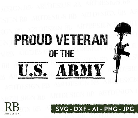 Proud Veteran Of The Us Army Svgdxfpngjpegai Veteran Svg Etsy