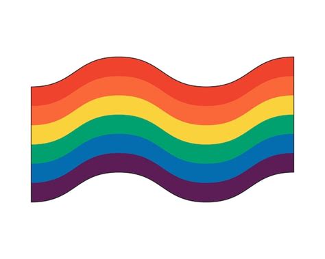 Bandeira Ondulada Colorida Do Arco íris Lgbt E Movimento Lgbtq Minorias