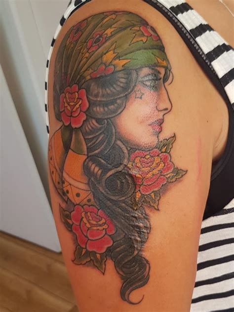 Gypsy Woman American Traditional Tattoo By Steve Malley Tattoonow