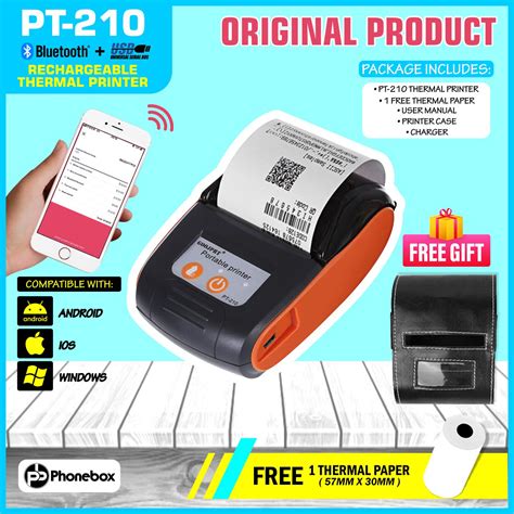 Goojprt Pt Portable Thermal Printer Bluetooth Handheld Mm Receipt