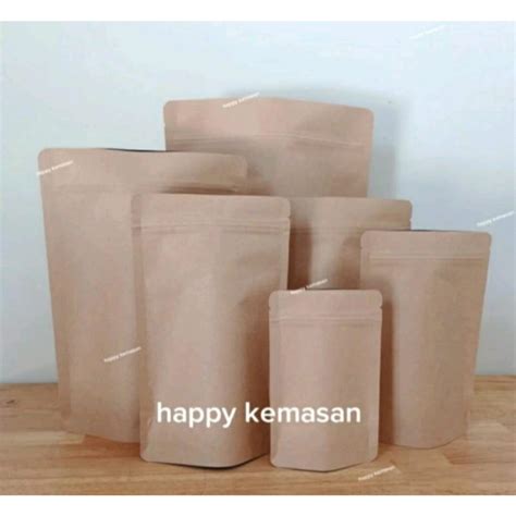 Jual Ecer Kemasan Standing Pouch Kraft Ukuran X Shopee Indonesia