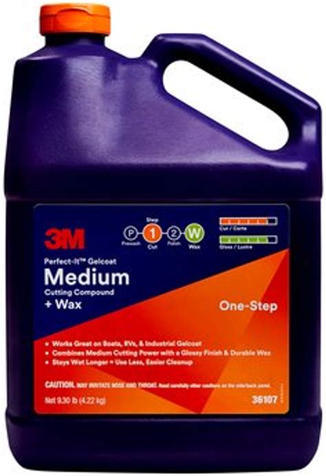 3m Perfect It Gelcoat Medium Cutting Compound Wax 36107 1 Gallon 9