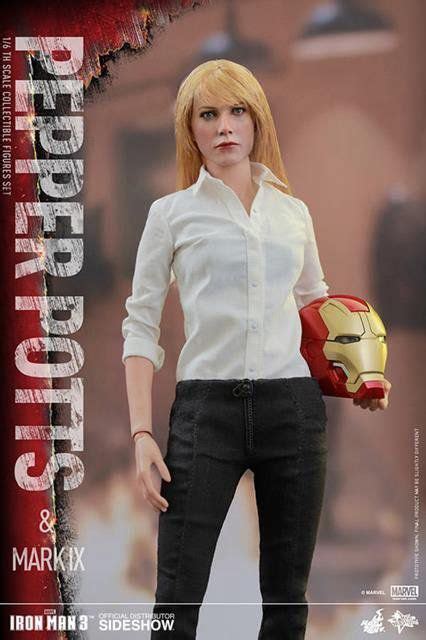 Iron Man 3 Pepper Potts E Mark IX Escala 1 6 Hot Toys