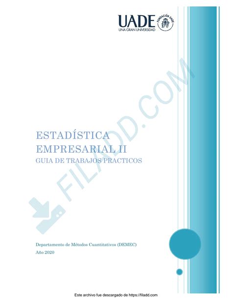 SOLUTION Guia Estadstica Empresarial Ii 2020 Studypool