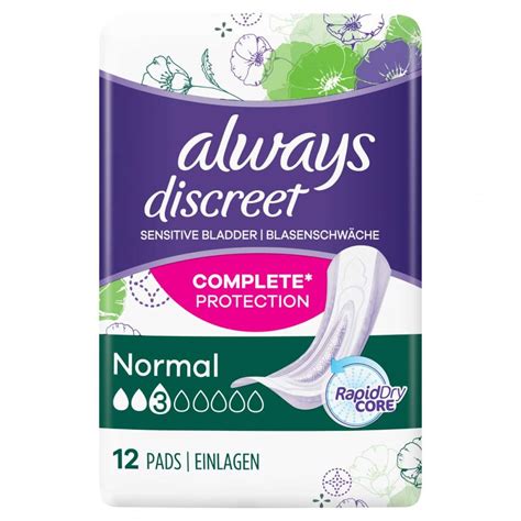 Multipack 4x Always Discreet Pads Normal 300ml 12 Pack