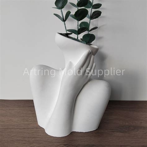 Silicone Mold Emale Cheek Face Bust Nude Art Plant Pot Vase Body Vase Raysin Casting Mold Etsy