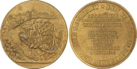 Schleswig Holstein Königliche Linie Messingmedaille 1849 Friedrich VII