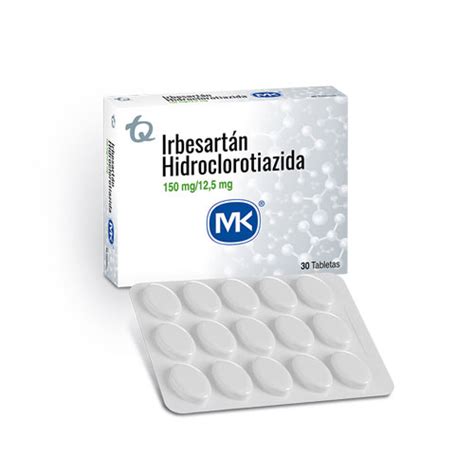 IRBESARTAN HCT 150 MG 12 5 MK CAJA X 30 TABS Farmavida Droguería