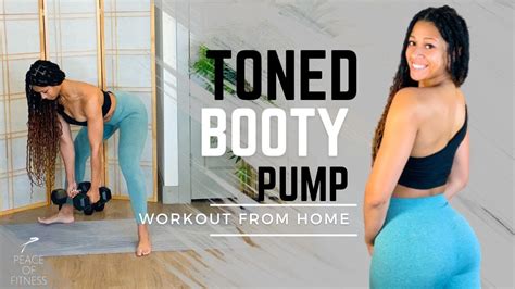 20 Minute Toned Booty And Legs Pump Dumbbell At Home Youtube