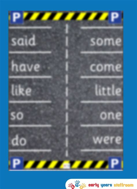 Phase 4 Tricky Word Car Mat Part 1 Of 2 Early Years Staffroom