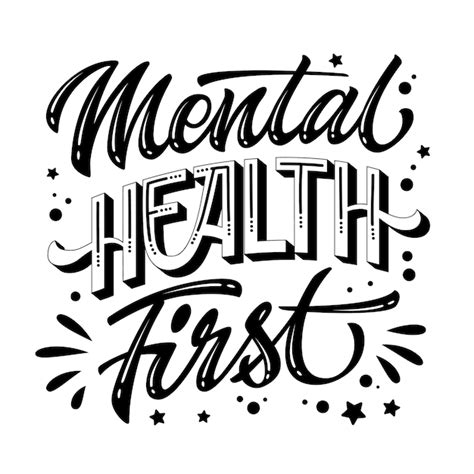 Premium Vector Black And White Mental Health Support Quote Mental