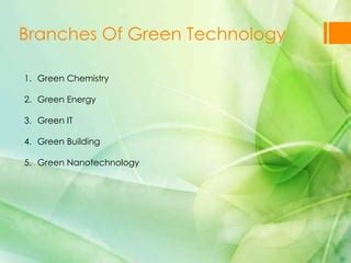 Green Technology Pptx