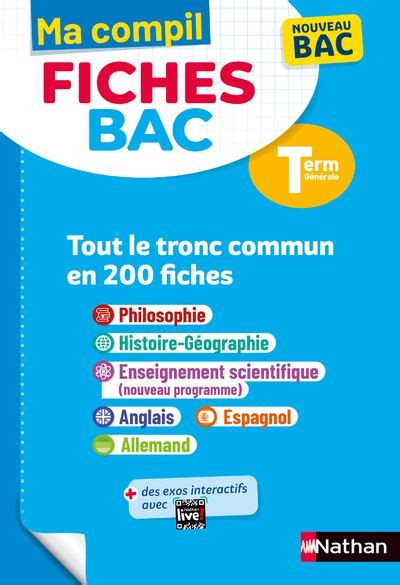 Ma Compil Fiches BAC Terminale Tronc commun relié Katy Grissault