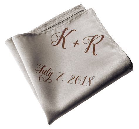 Initials Pocket Square Personalized Custom Monogram