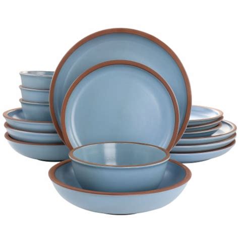 Gibson Soho Lounge Lagos Piece Double Bowl Dinnerware Set Light