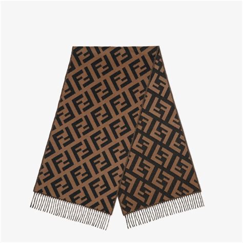 Fendi Scarf Brown Wool Joli Closet