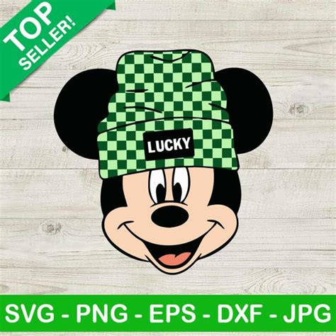 Mickey Mouse Lucky Hat Svg St Patricks Disney Svg St Patricks Day